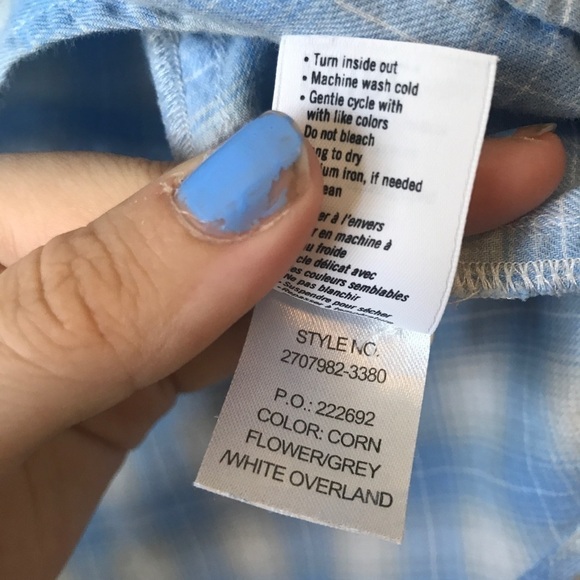 PAIGE button down plaid gingham shirt - Picture 8 of 9